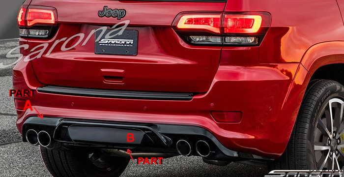 Custom Jeep Grand Cherokee  SUV/SAV/Crossover Rear Lip/Diffuser (2011 - 2021) - $349.00 (Part #JP-013-RA)